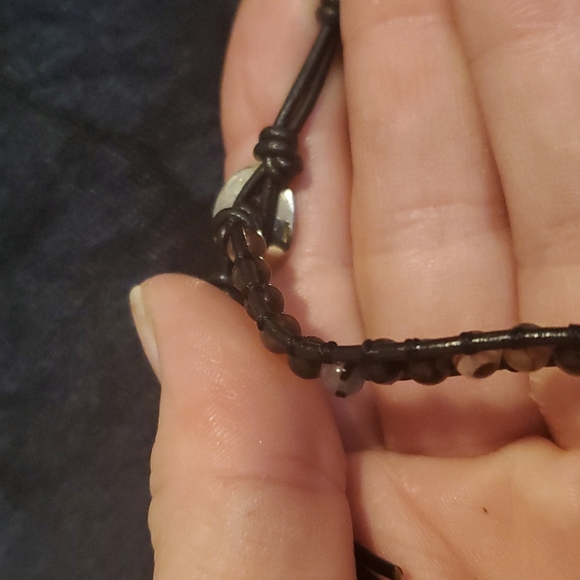 New Scenic Dendritic Agate Ball Open Unisex Bracelet. - Picture 8 of 8